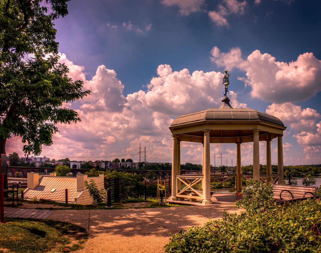 landscape  philadelphia  gazebo free photo