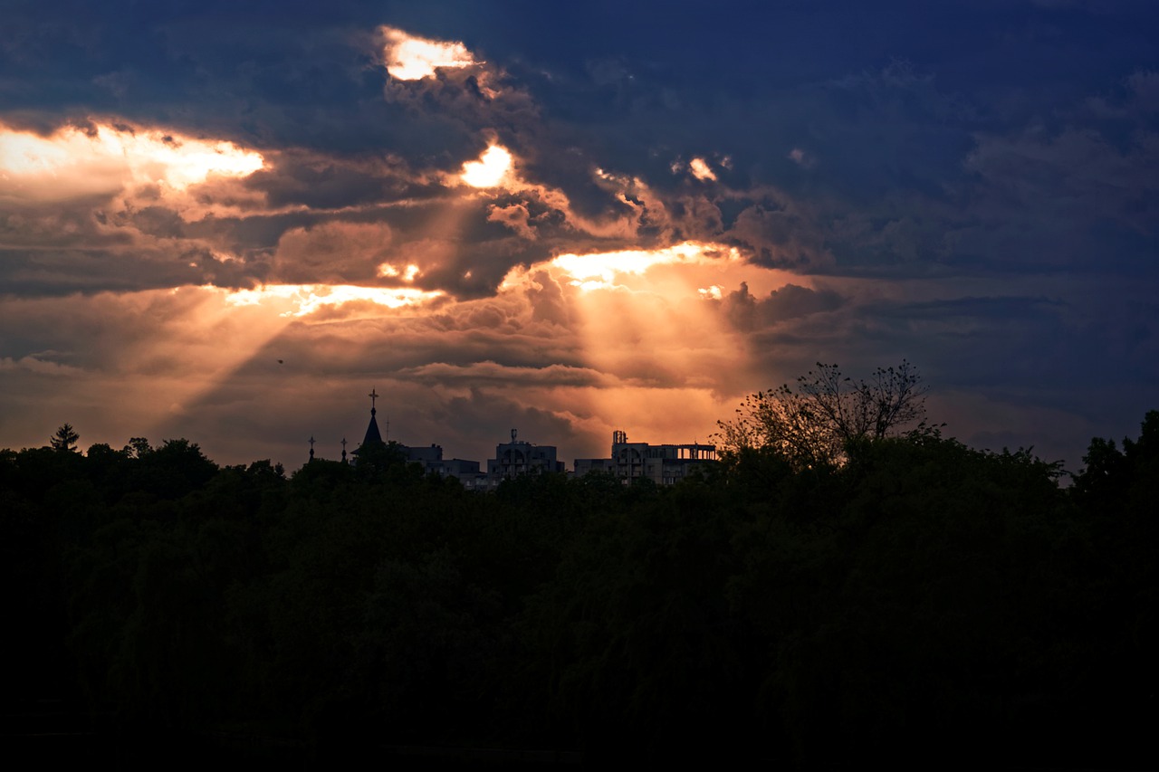 landscape  urban  sunset free photo