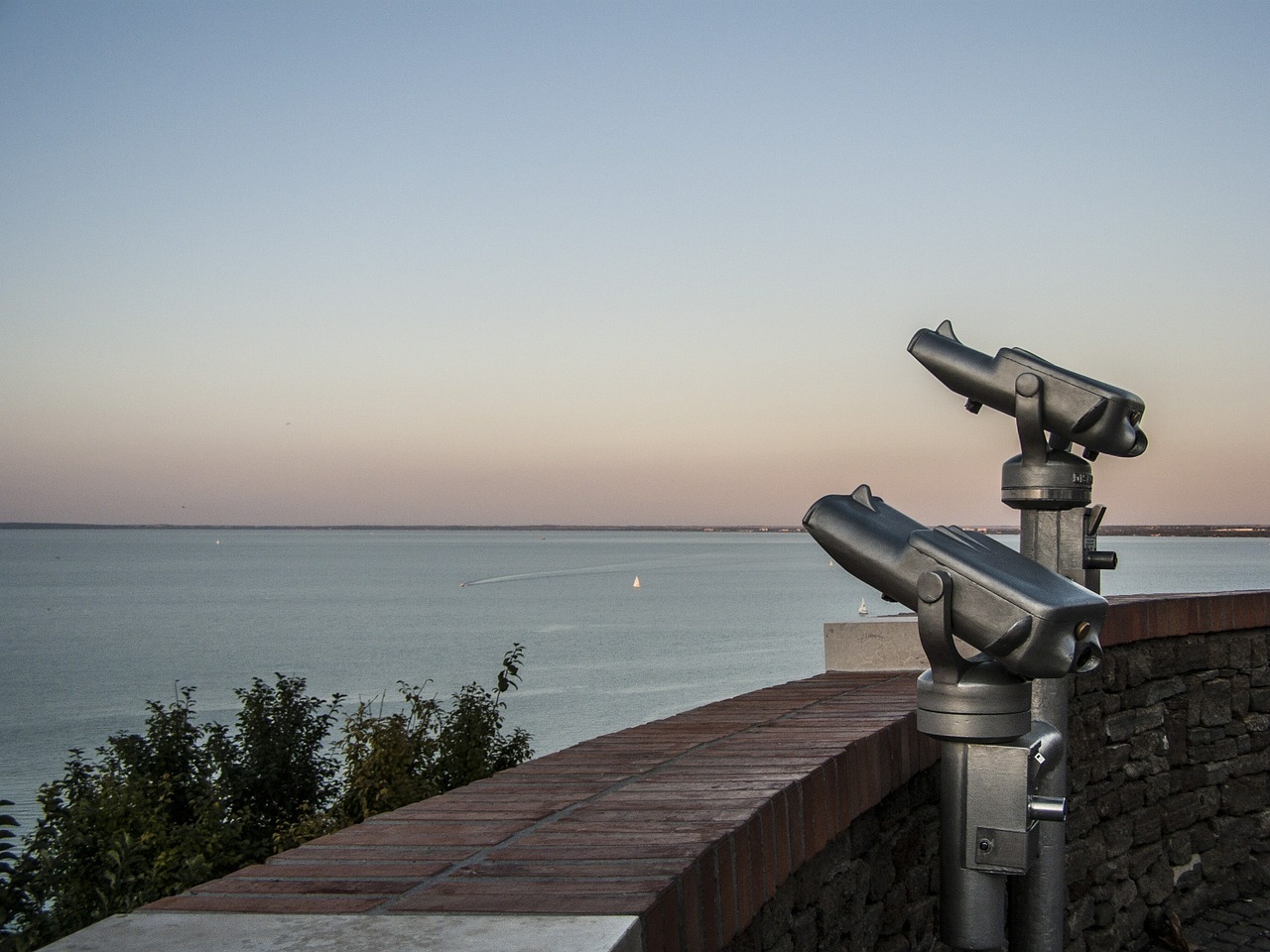 landscape binoculars water free photo