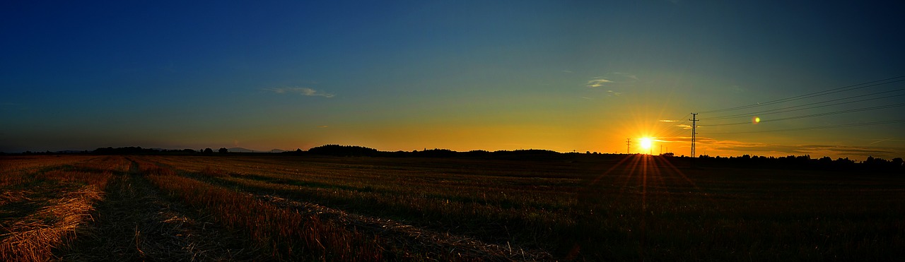 landscape panorama sunset free photo