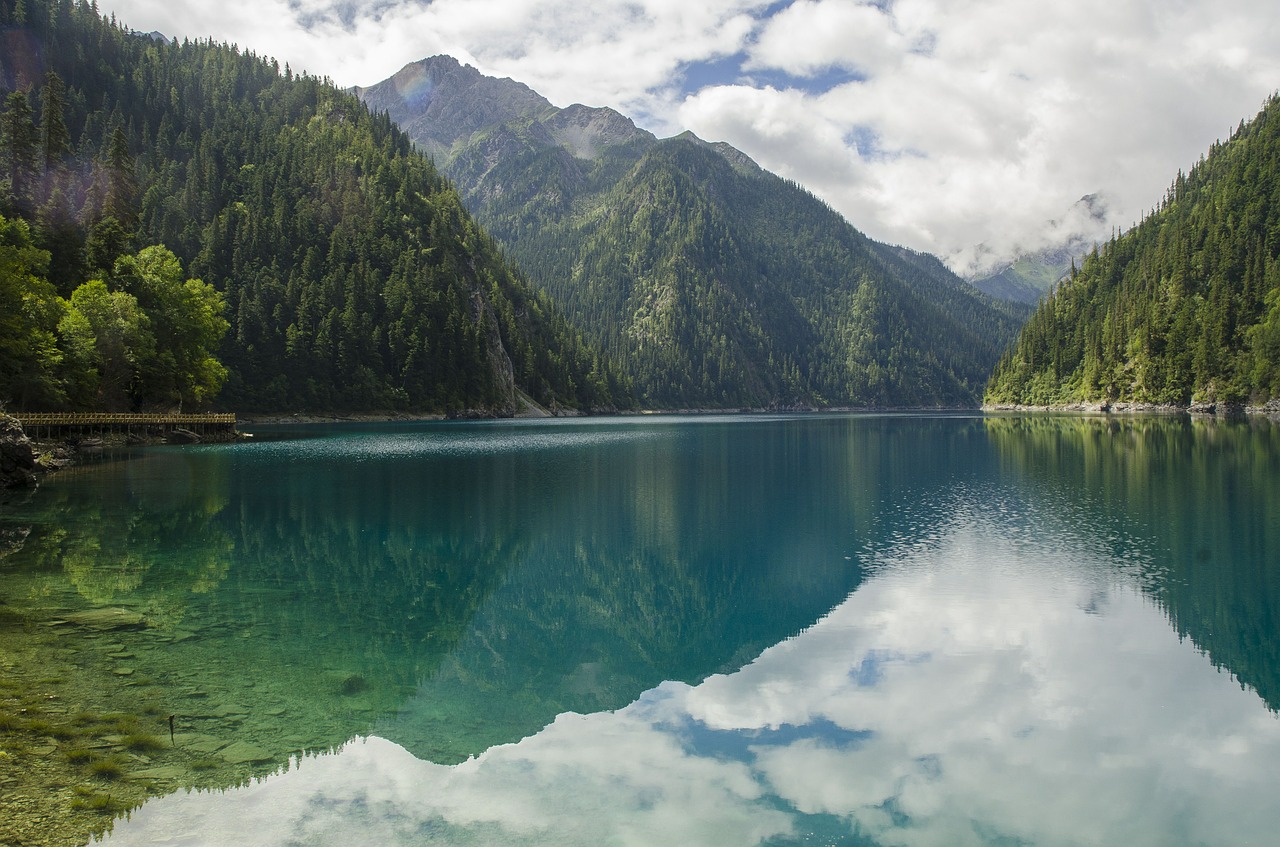 landscape jiuzhaigou the scenery free photo