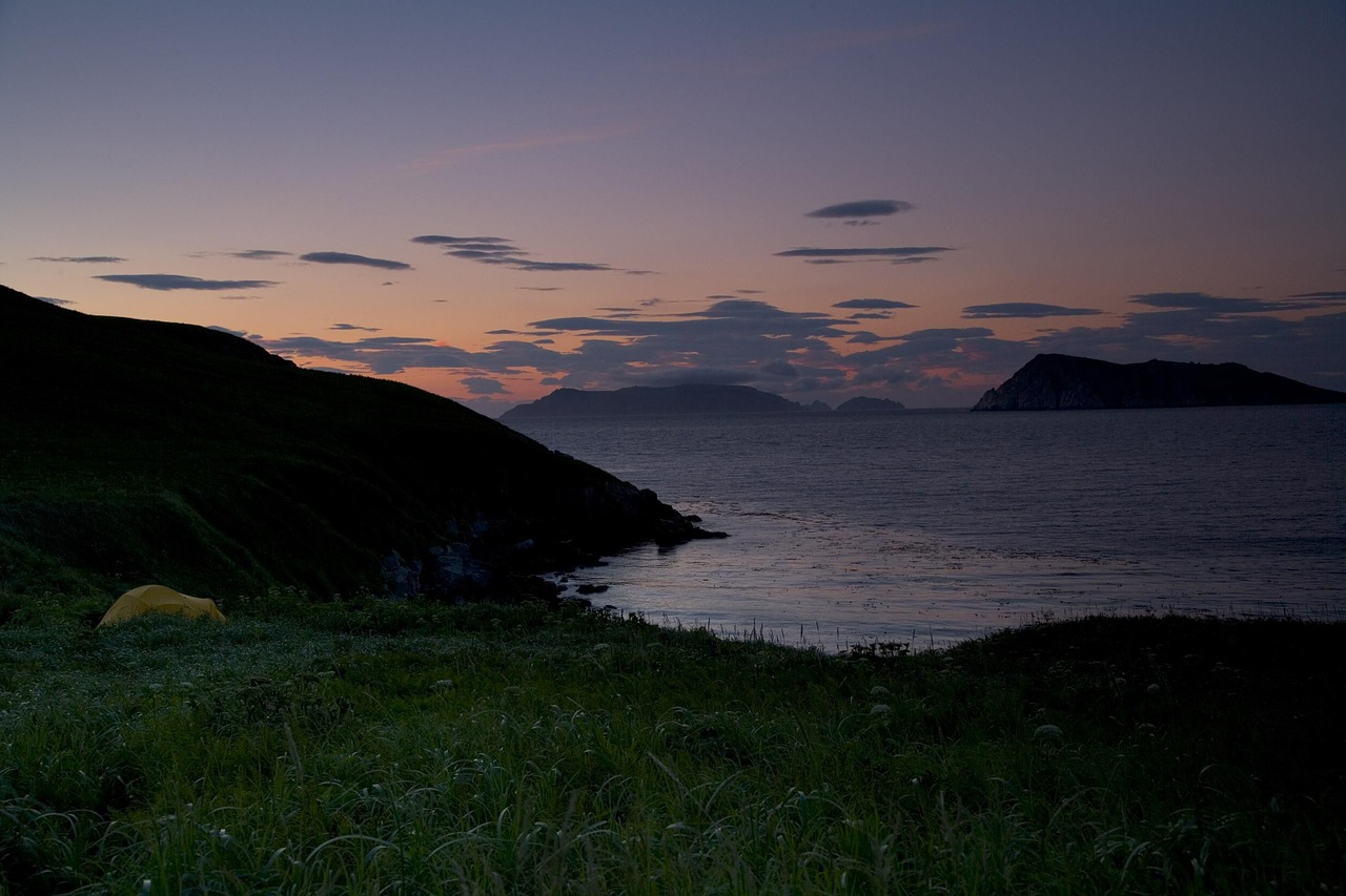 landscape dusk silhouette free photo