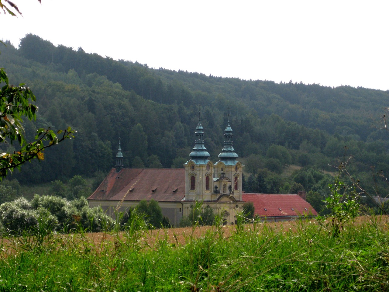 landscape church meadow free photo