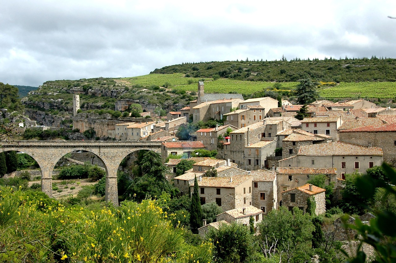 landscape old village france free photo