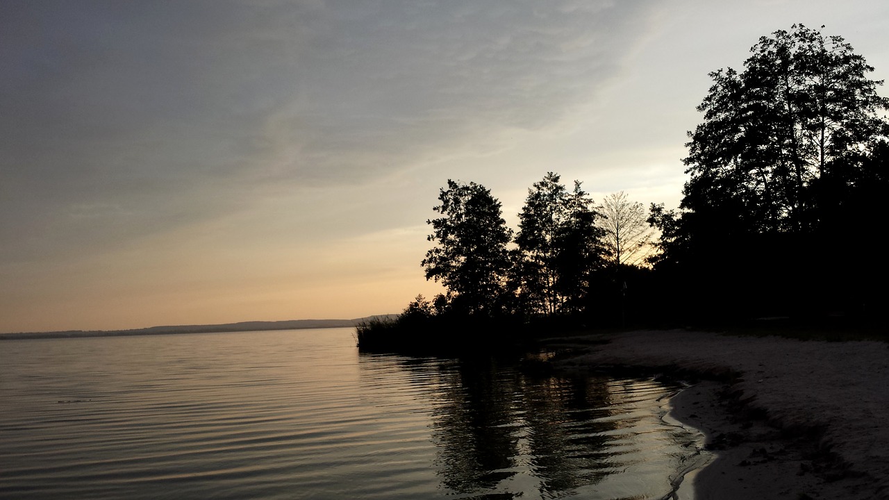 landscape lake twilight free photo