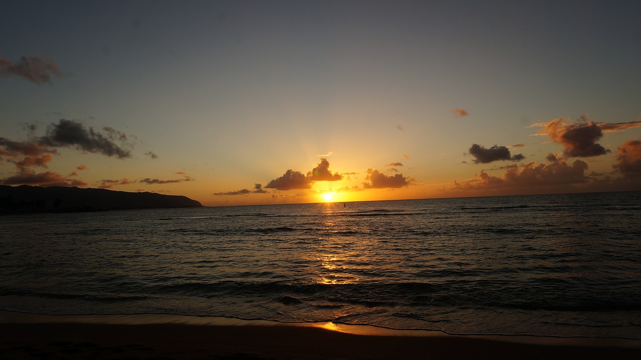 landscape the sea the evening sun free photo