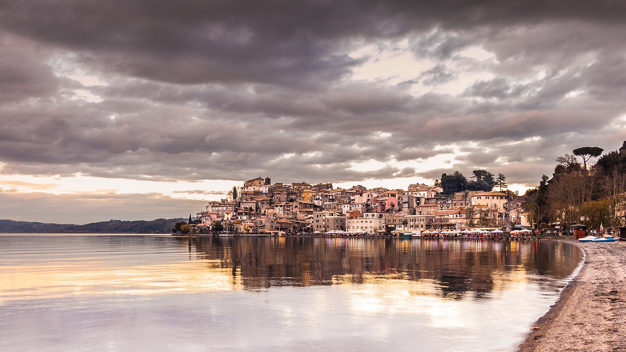 landscape italy sunset free photo