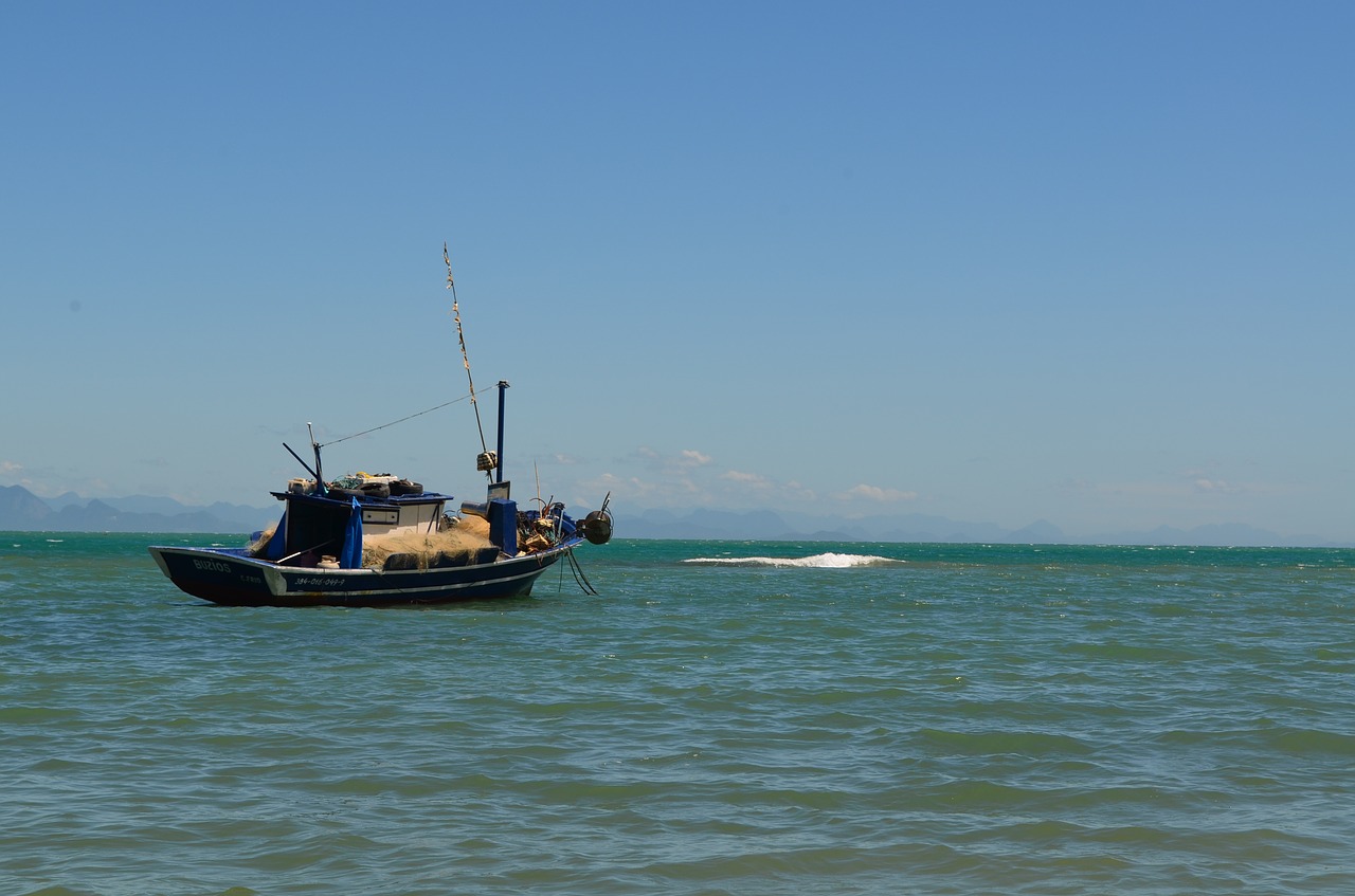 landscape calm sea fishing free photo