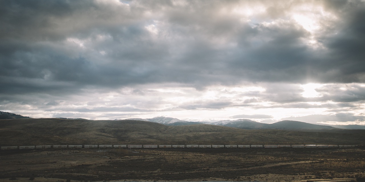 landscape train storm free photo