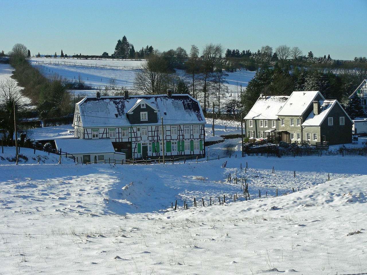 landscape winter snow free photo