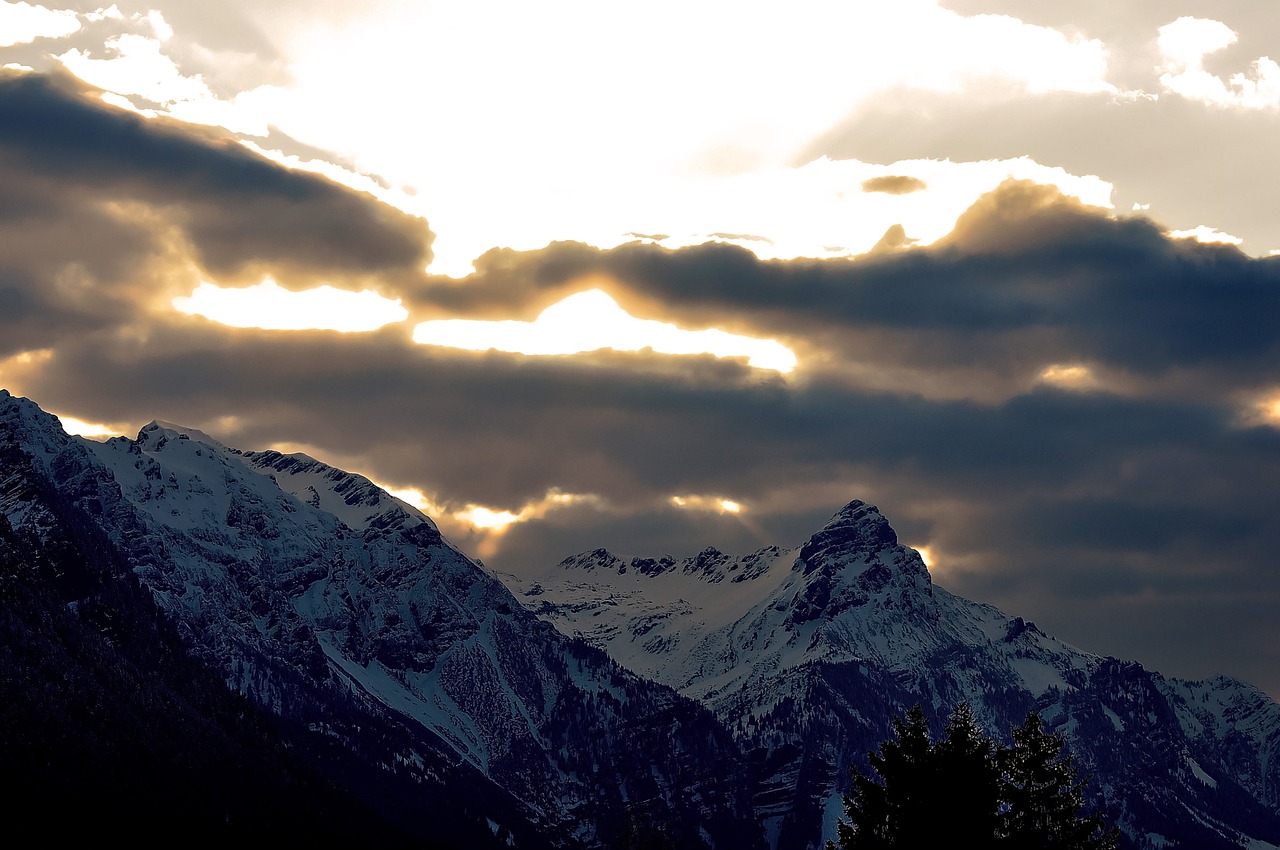 landscape mountains mountain peaks free photo