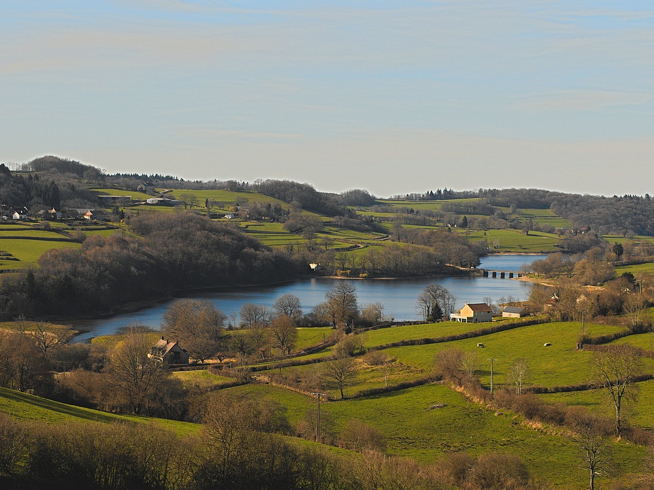 landscape lake morvan free photo