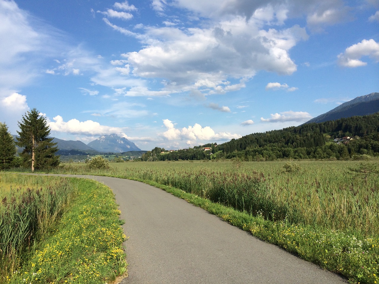 landscape clouds spring free photo