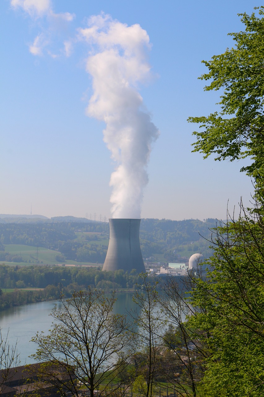 landscape river nuclear power plant free photo