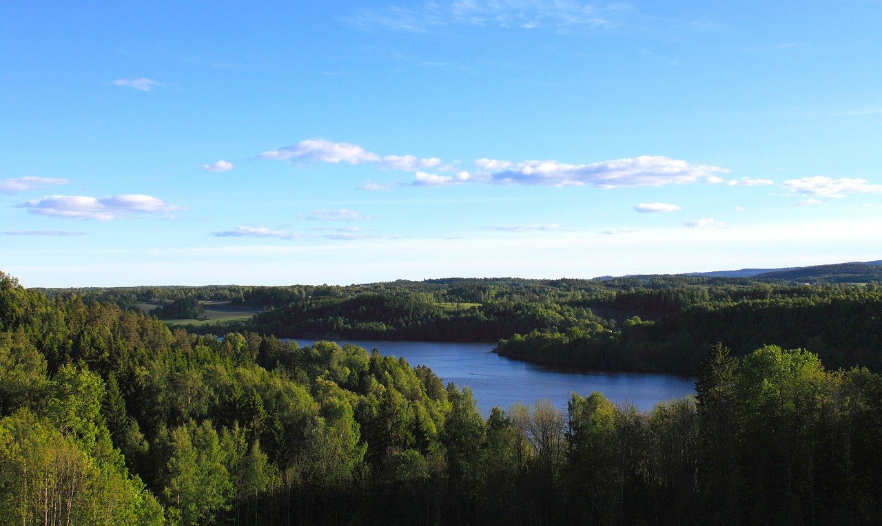 landscape lake water sky free photo