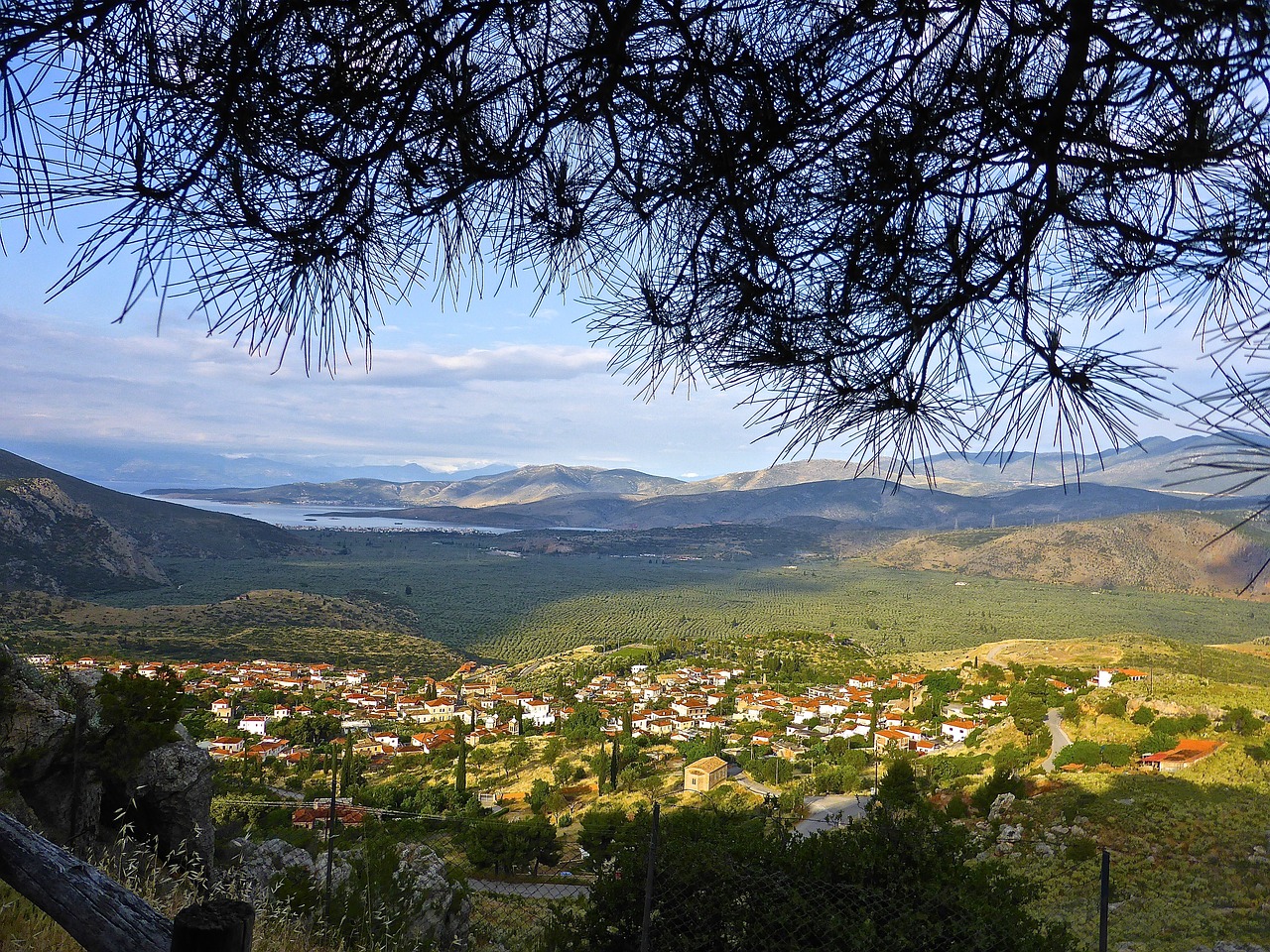 landscape delphi greece free photo