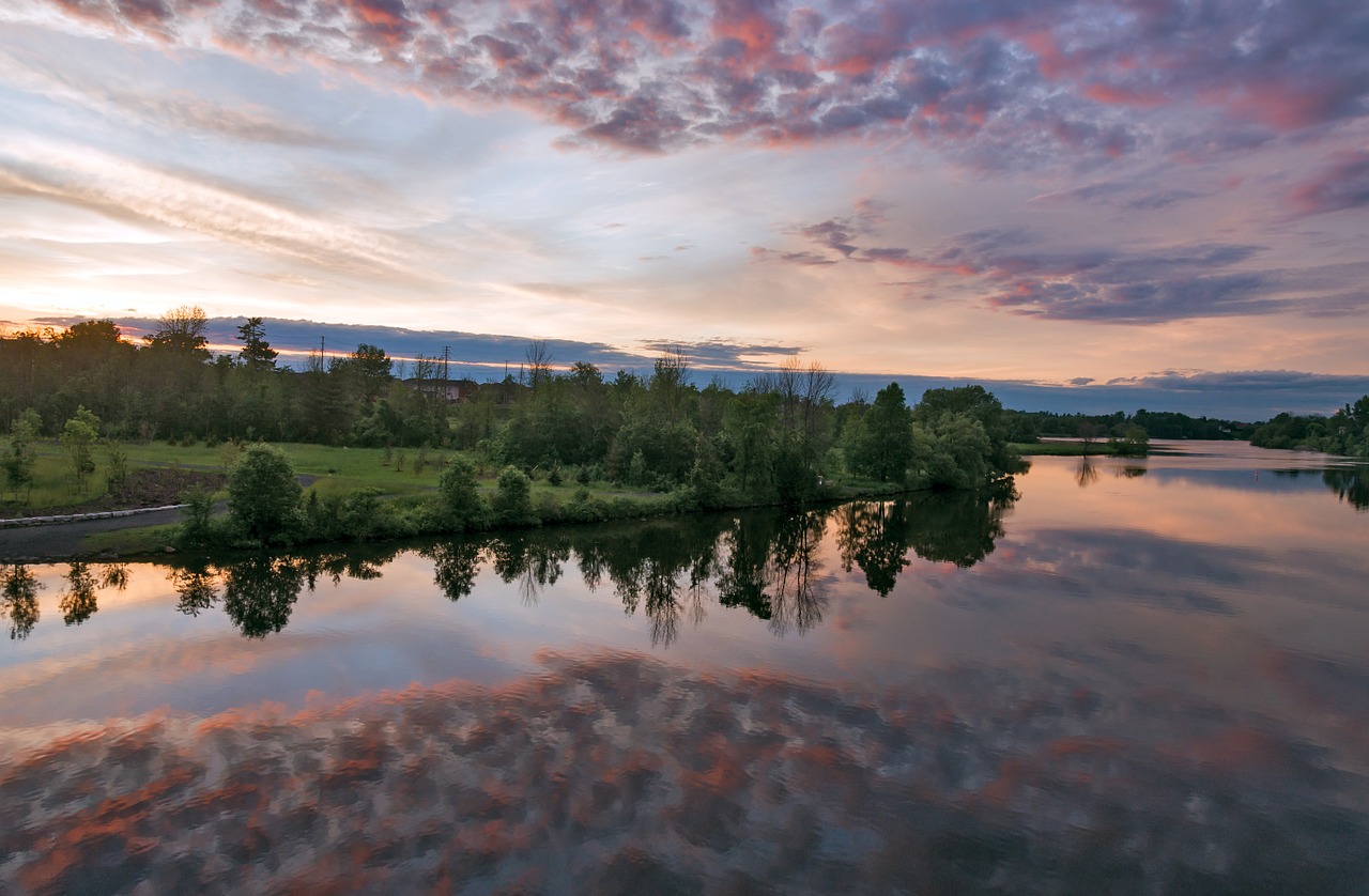 landscape sunset sky clouds free photo