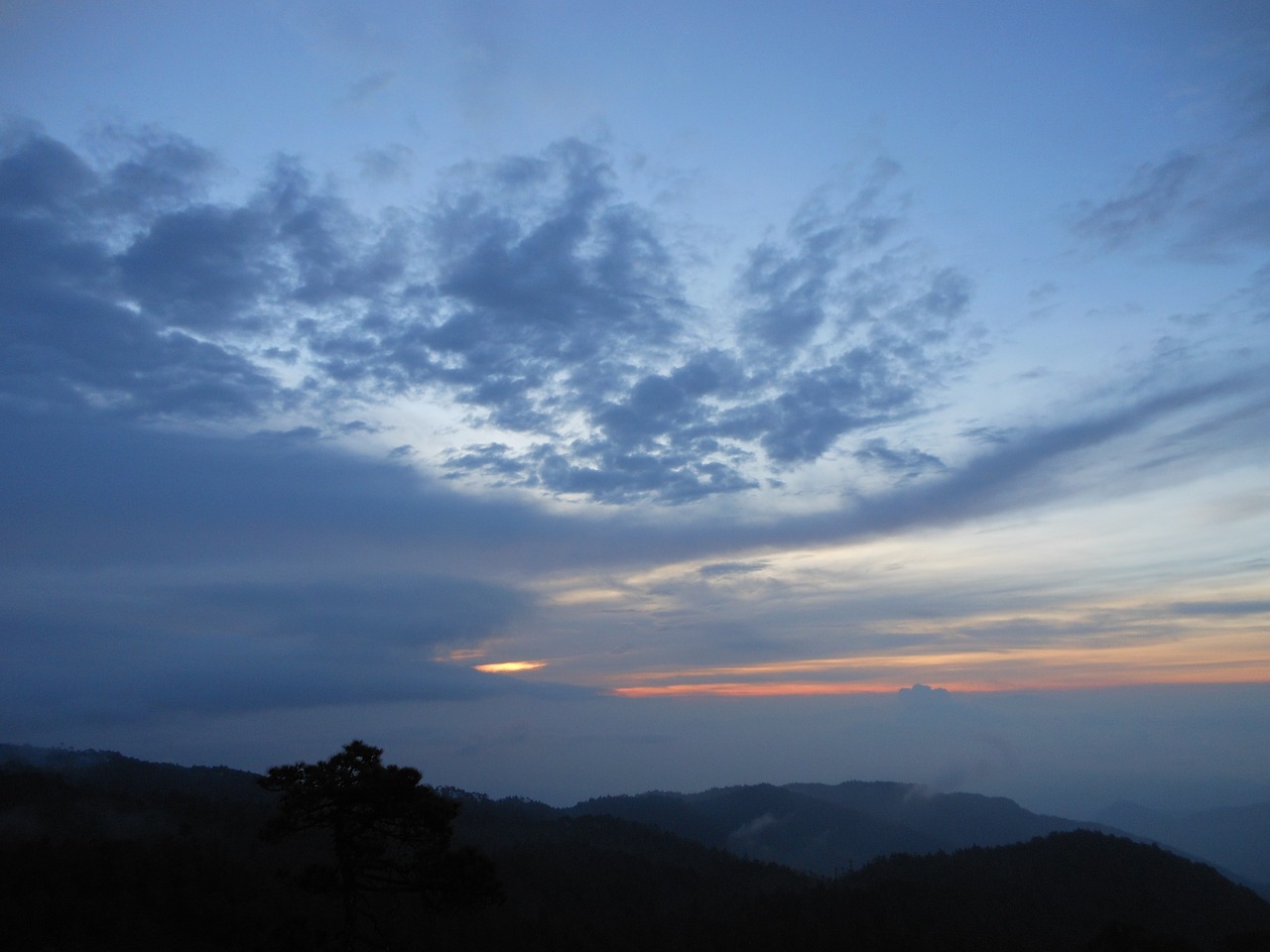 landscape sunset twilight free photo