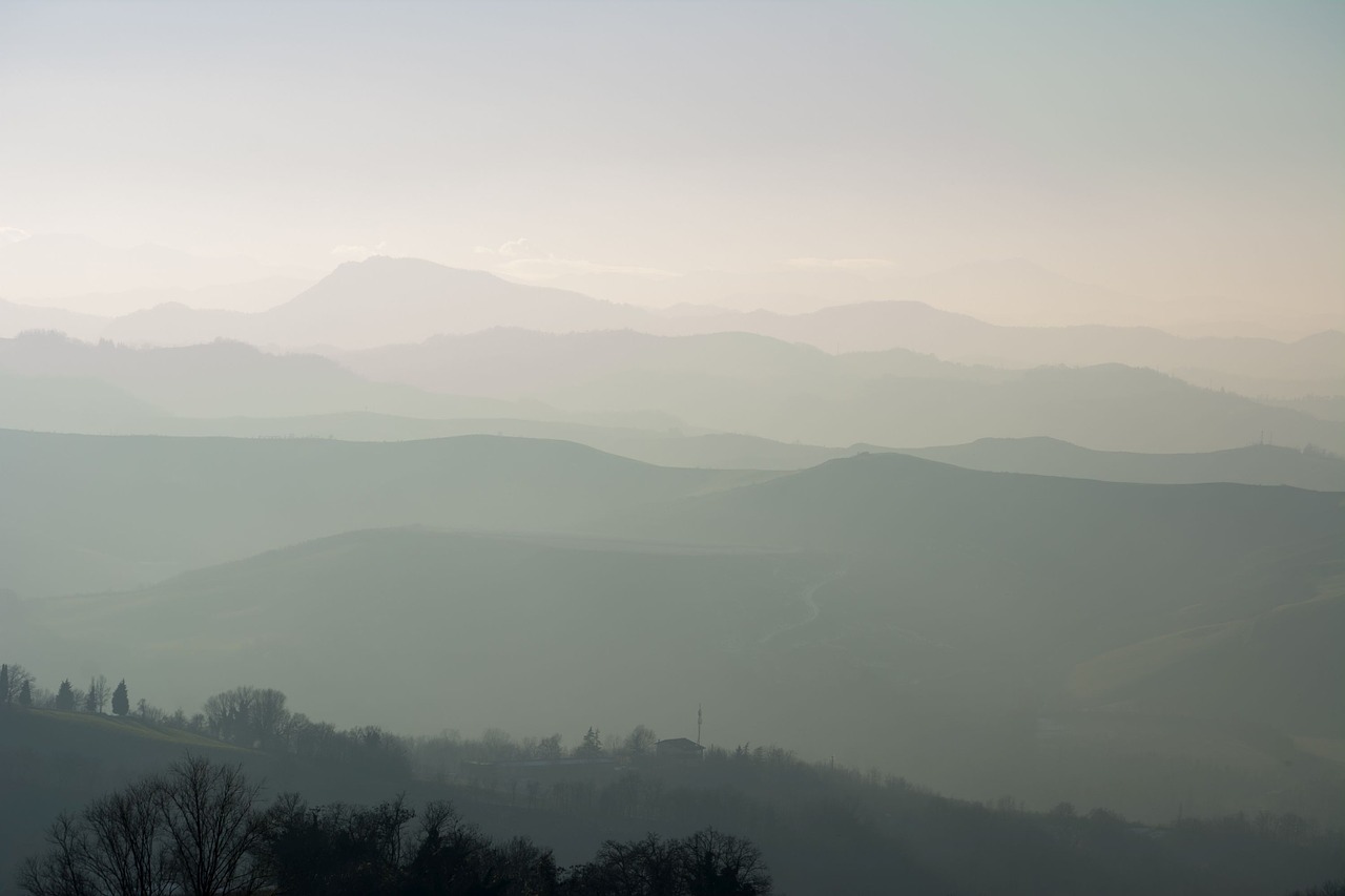 landscape mountains mist free photo