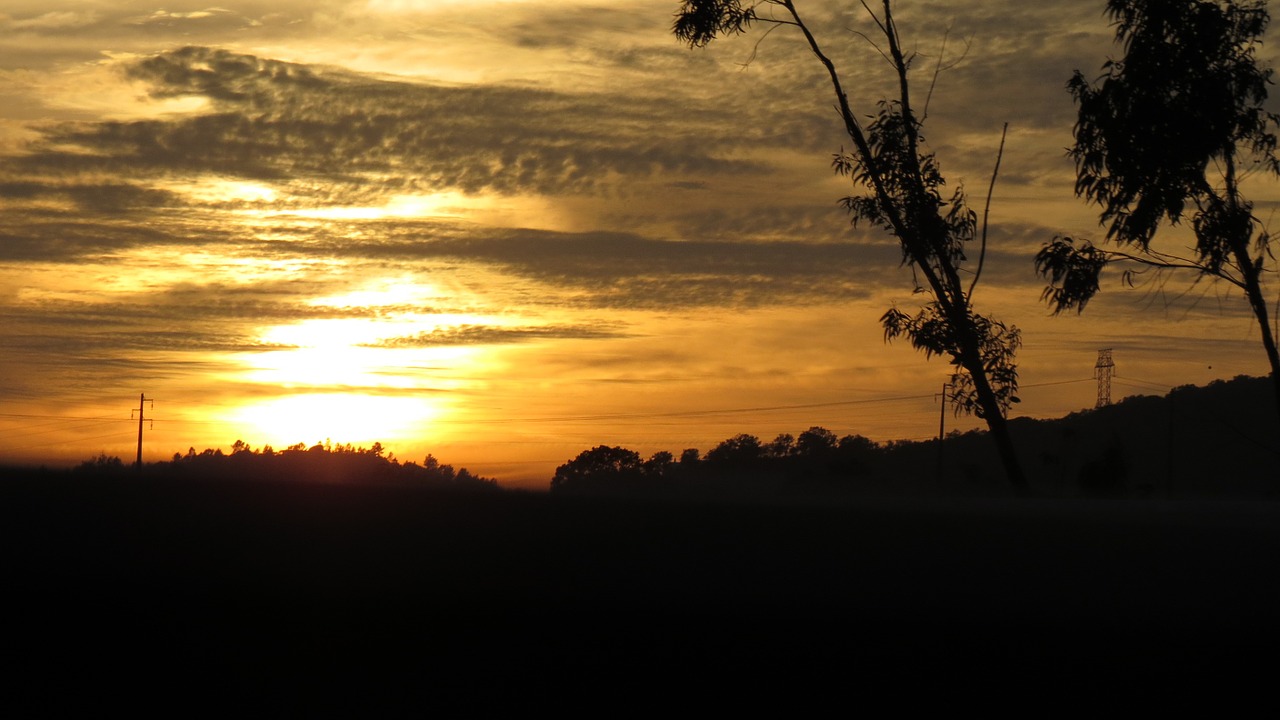 landscape sunset eventide free photo