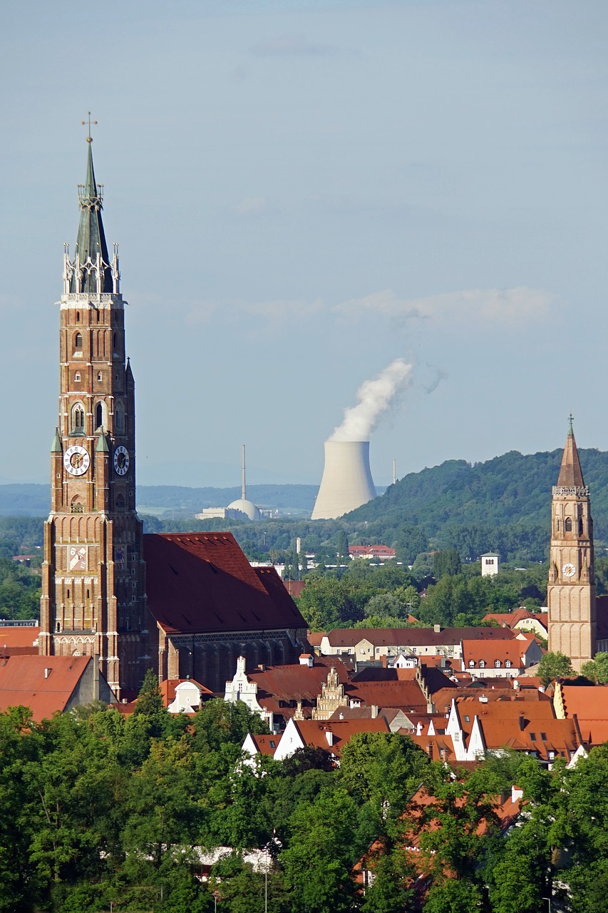 landshut church nuclear power plant free photo