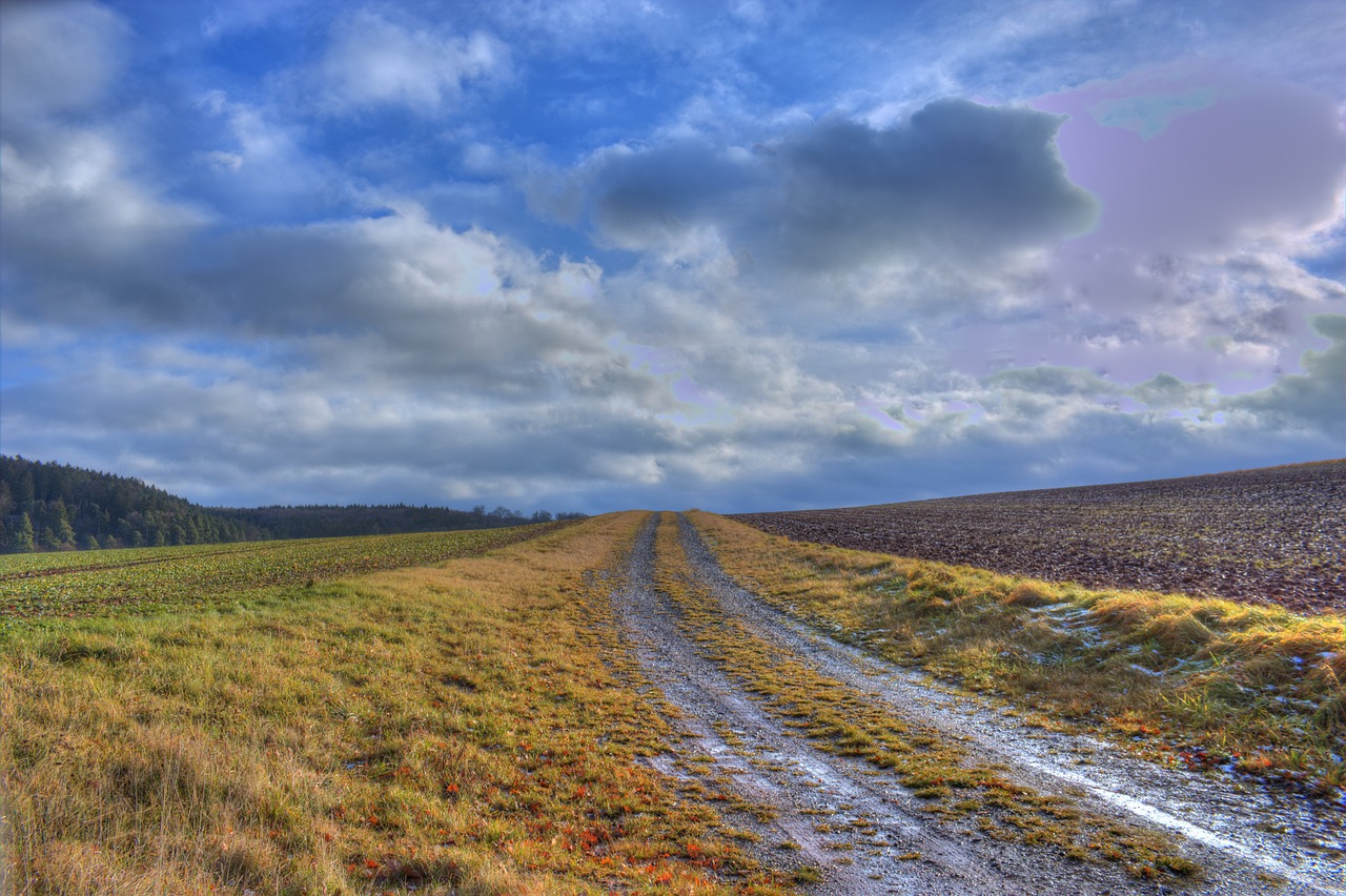 lane sky arable free photo