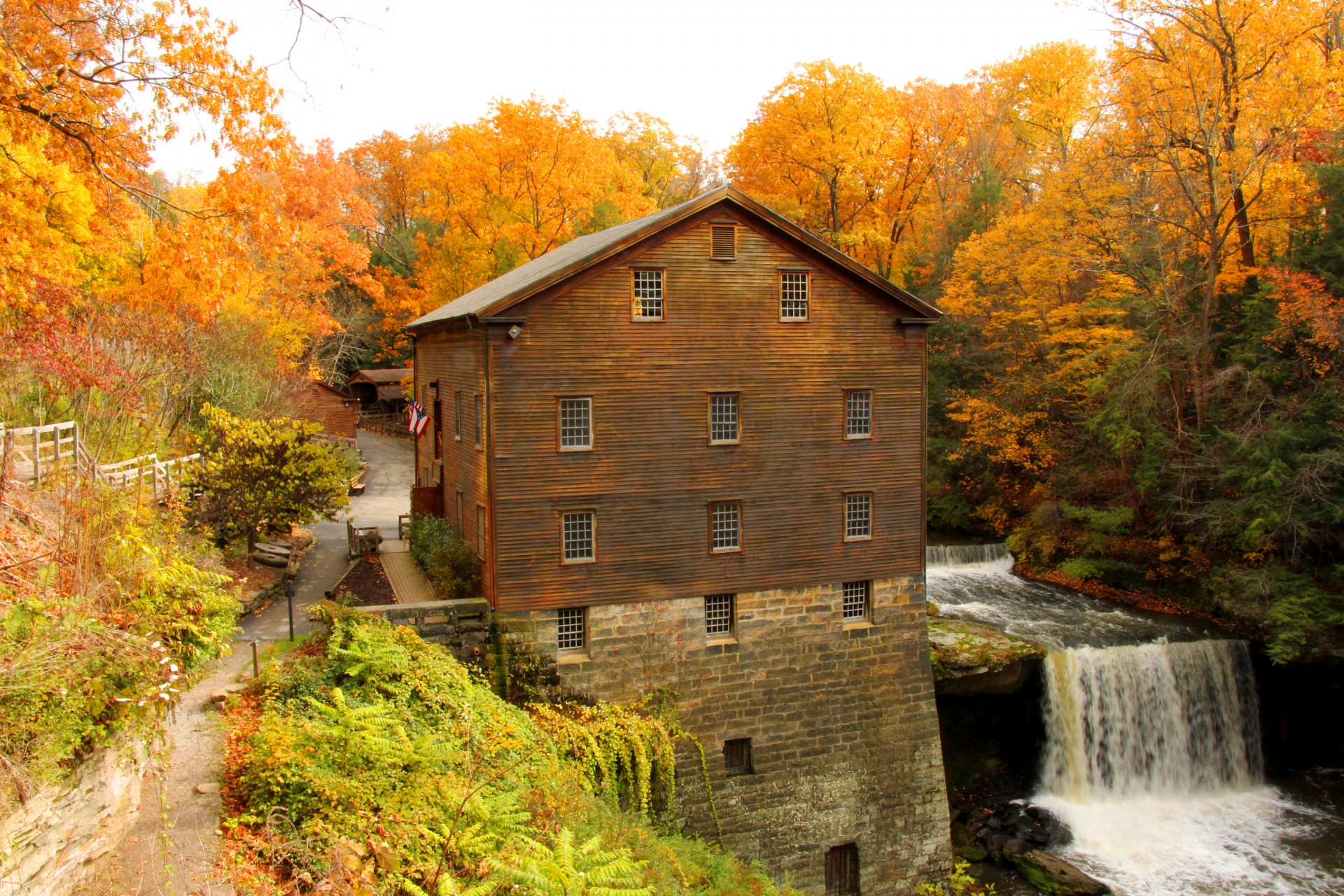 mill river wooden building free photo