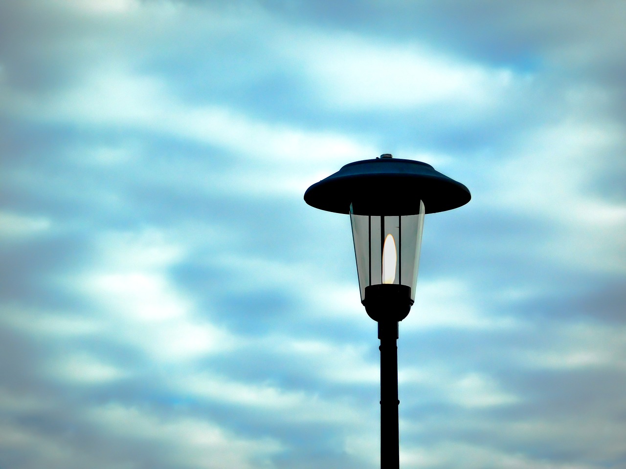 lantern lamp clouds free photo