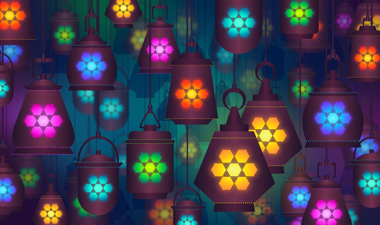 lantern lamp colorful free photo