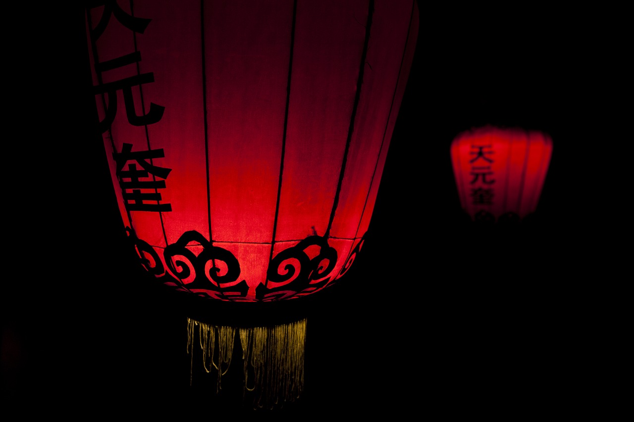lantern red china free photo