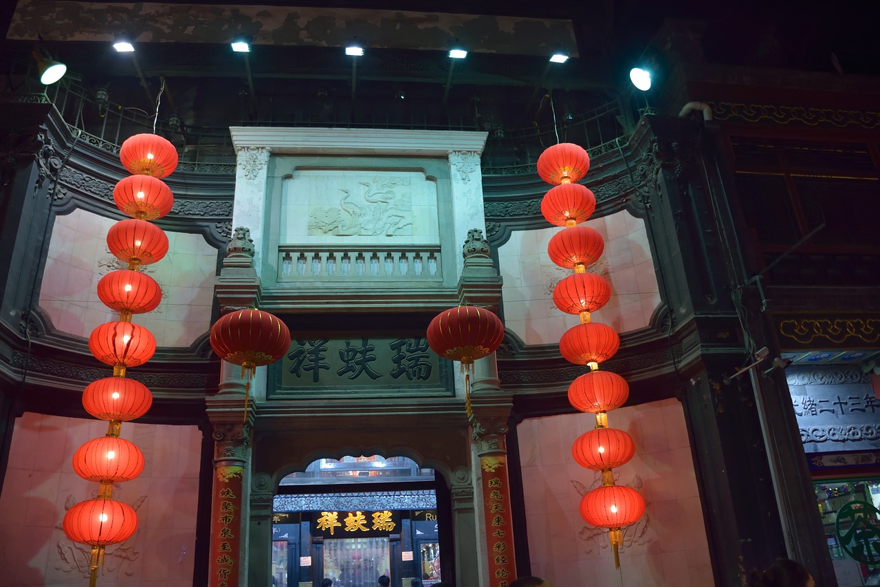 lantern specialty of china ancient architecture free photo