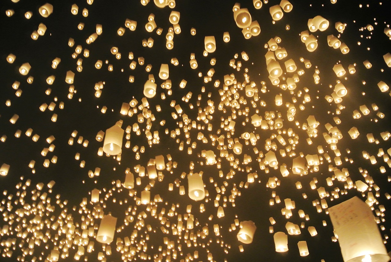 lantern light sky free photo