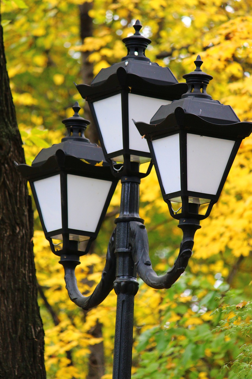 lantern park autumn free photo