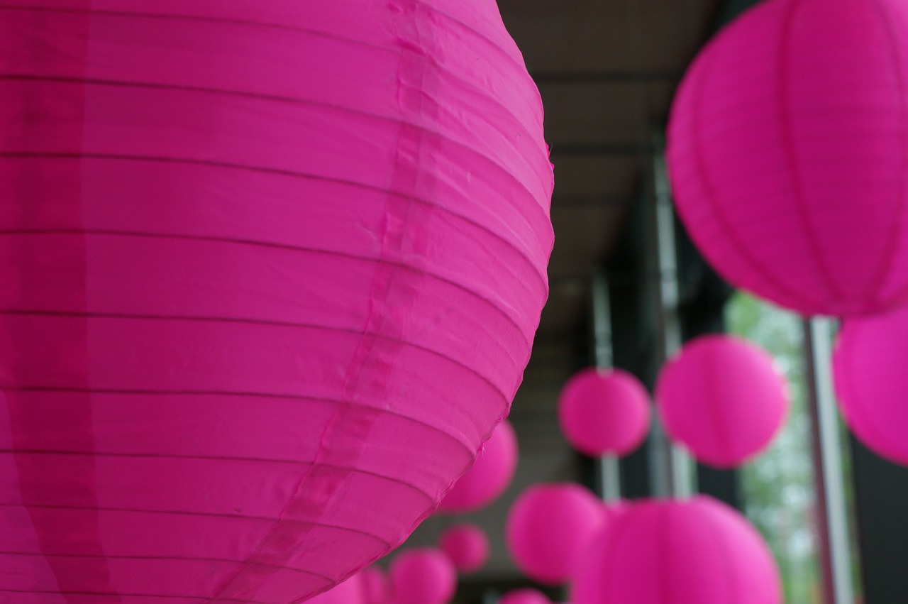 lantern chinese pink free photo
