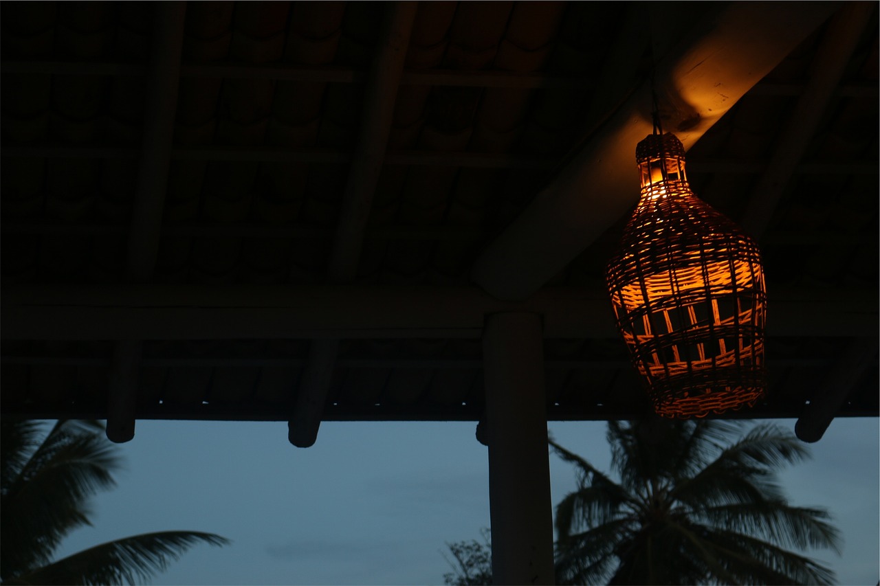 lantern night evening free photo