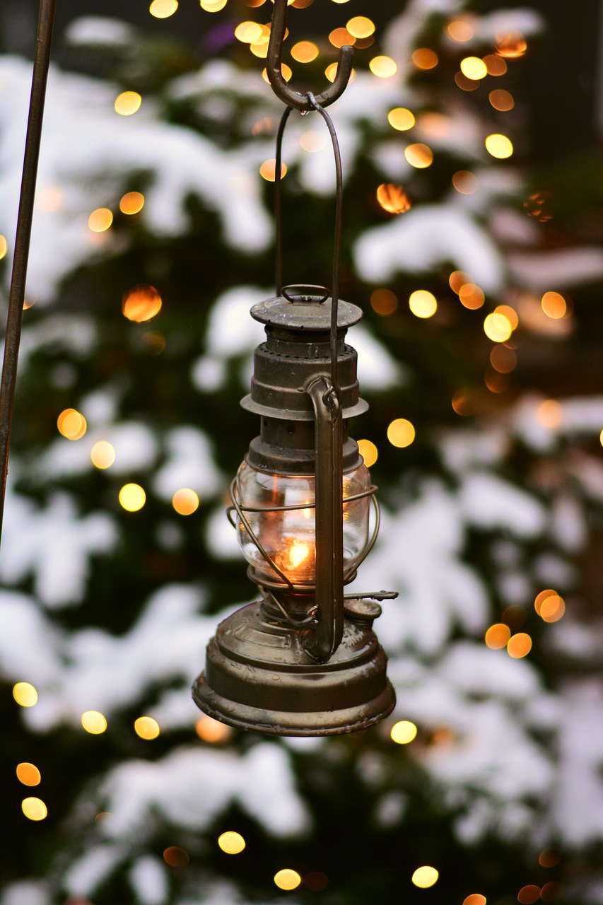 lantern christmas kerosene lamp free photo