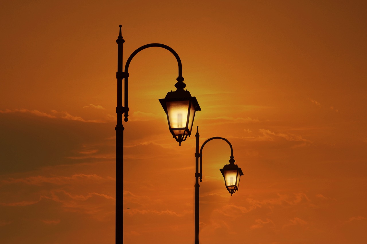 lantern  sunset  sky free photo