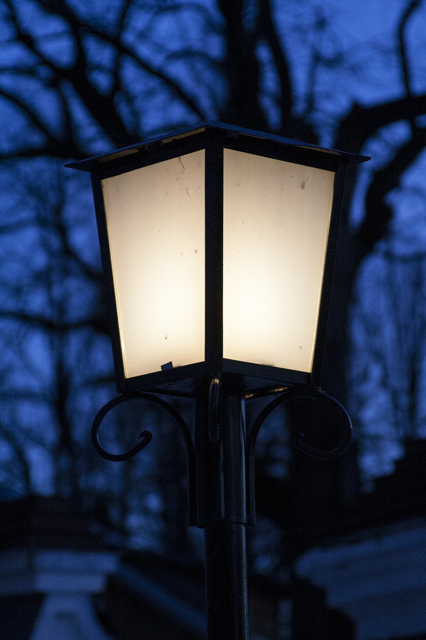 lantern evening street free photo