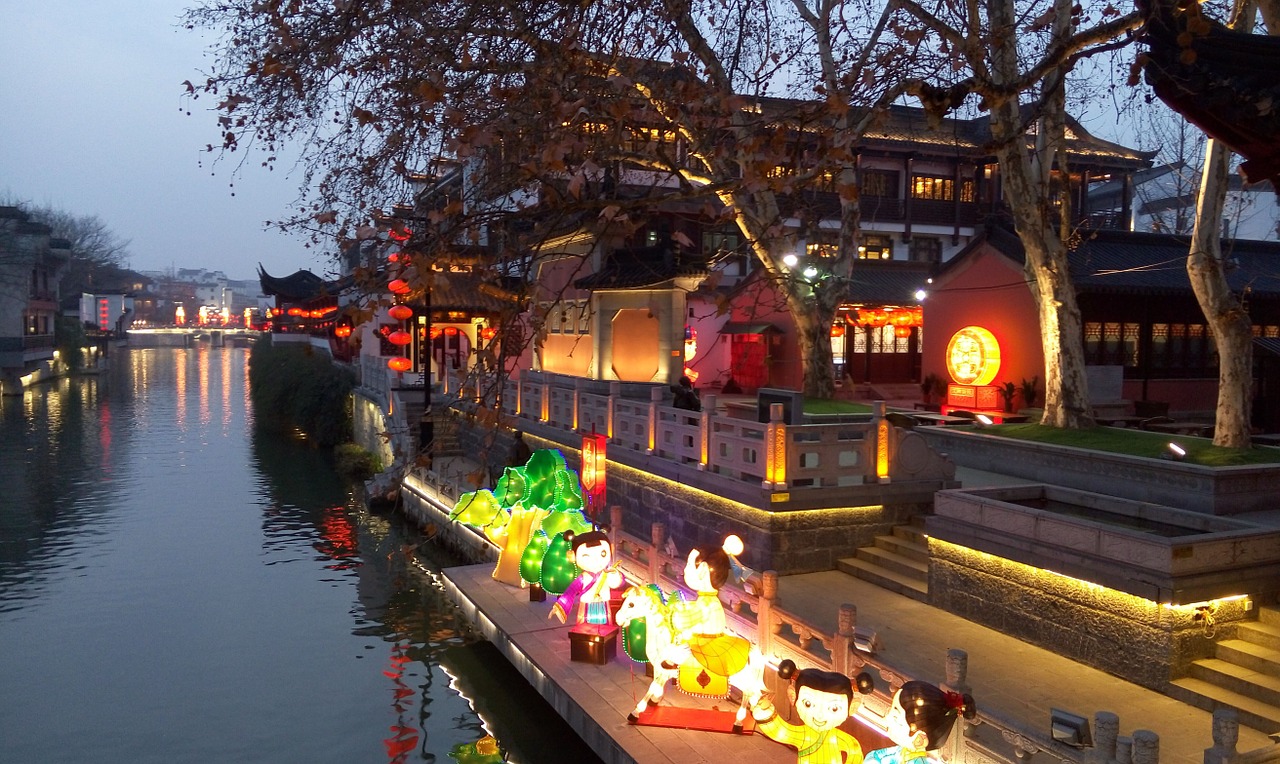 lantern confucius temple qinhuai free photo
