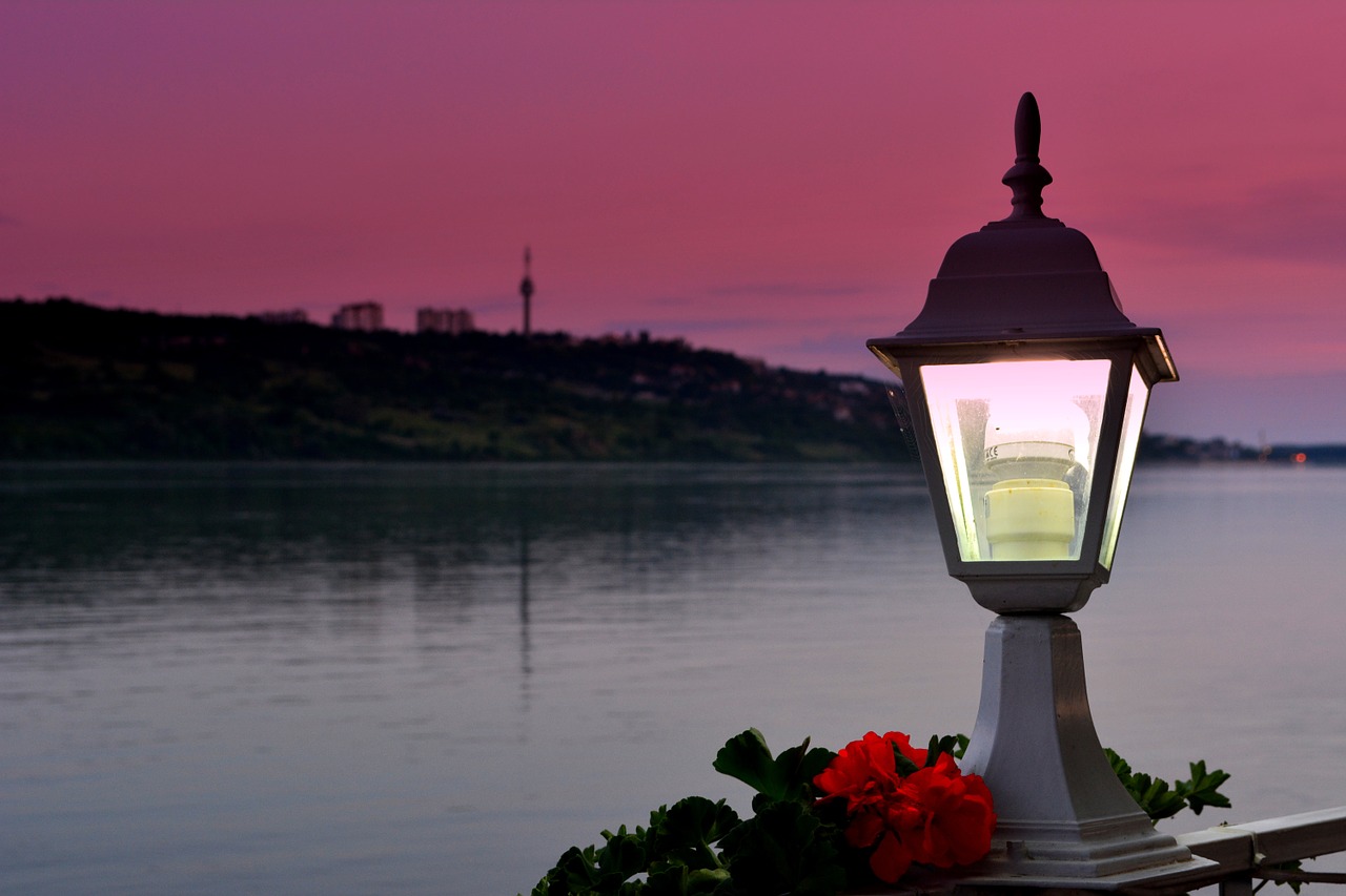 lantern water reflection free photo