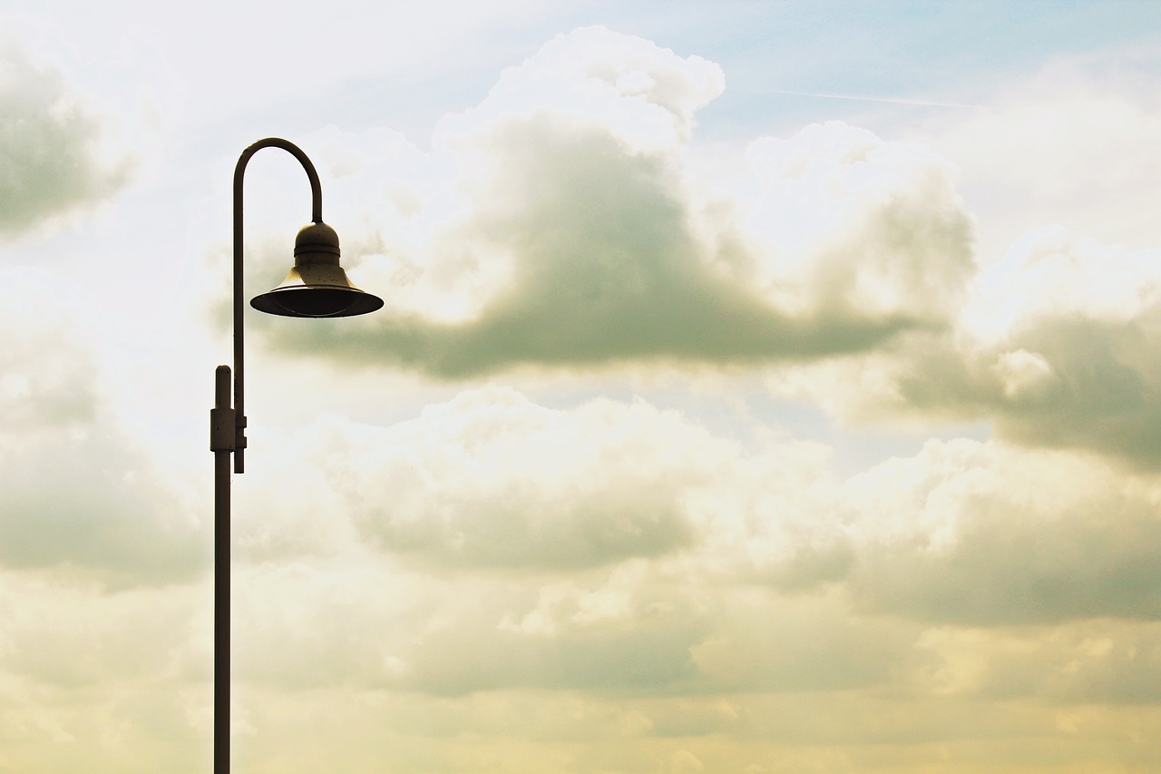 lantern clouds sky free photo