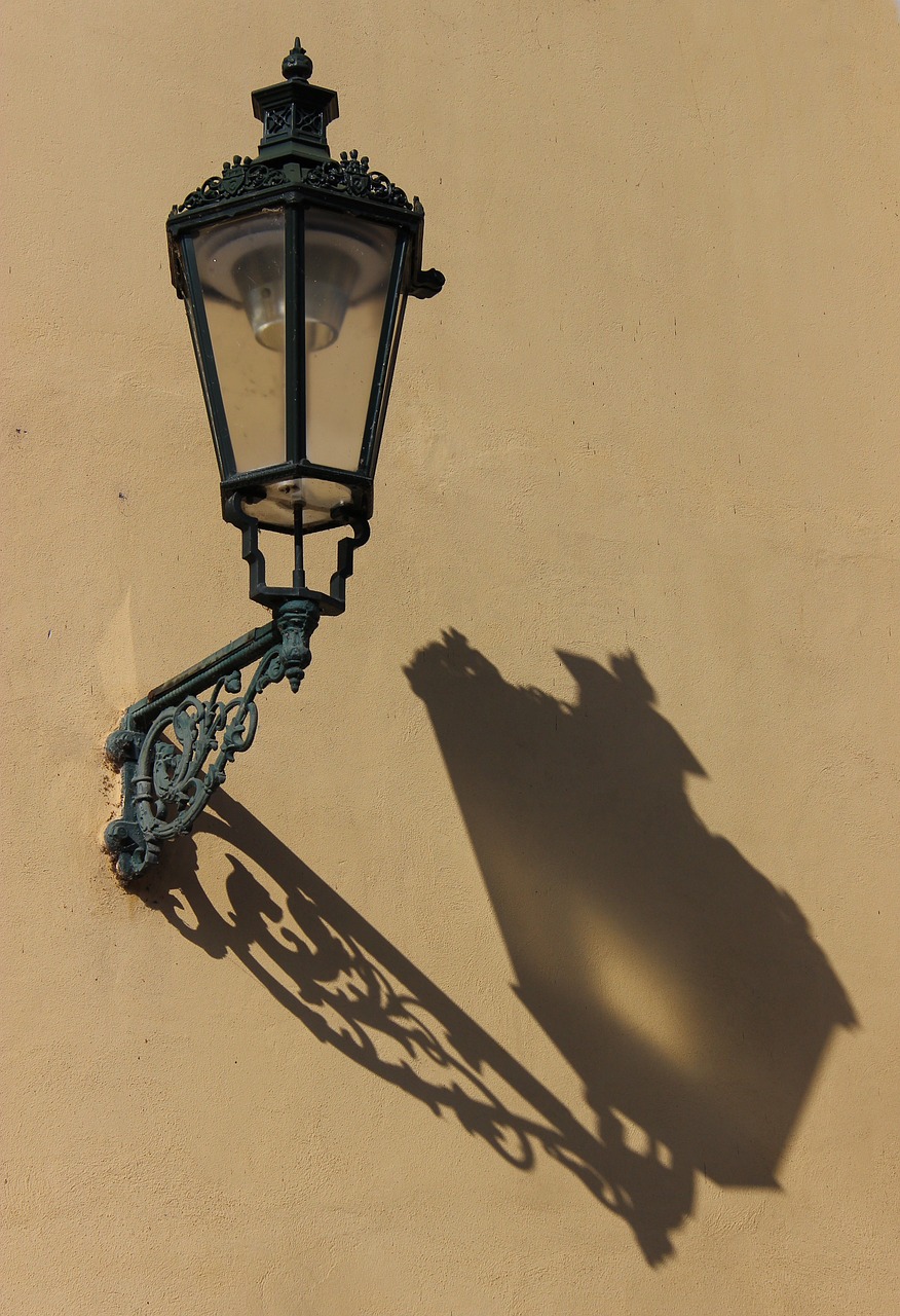 lantern shadow prague free photo