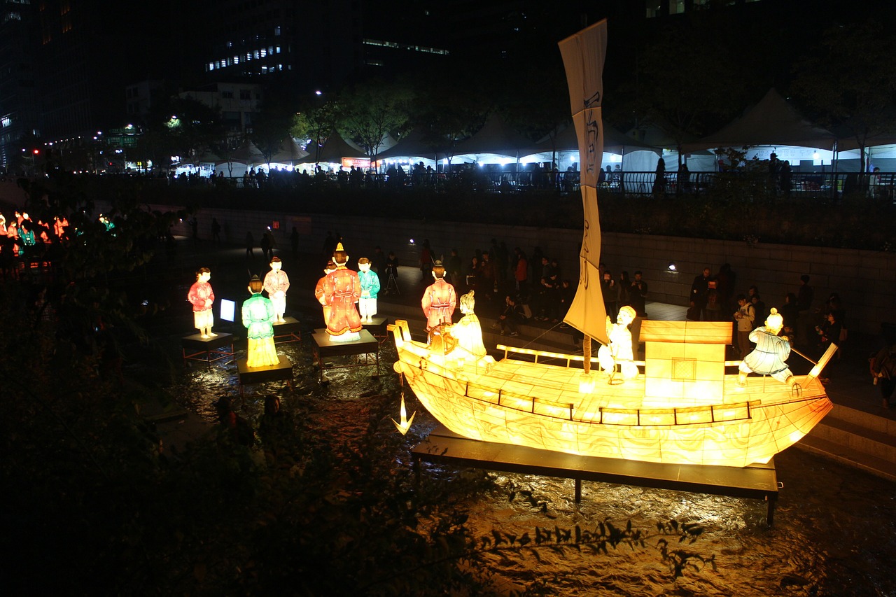 lantern festival republic of korea seoul free photo