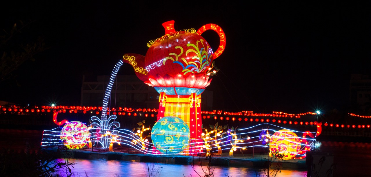 lantern festival night view free pictures free photo