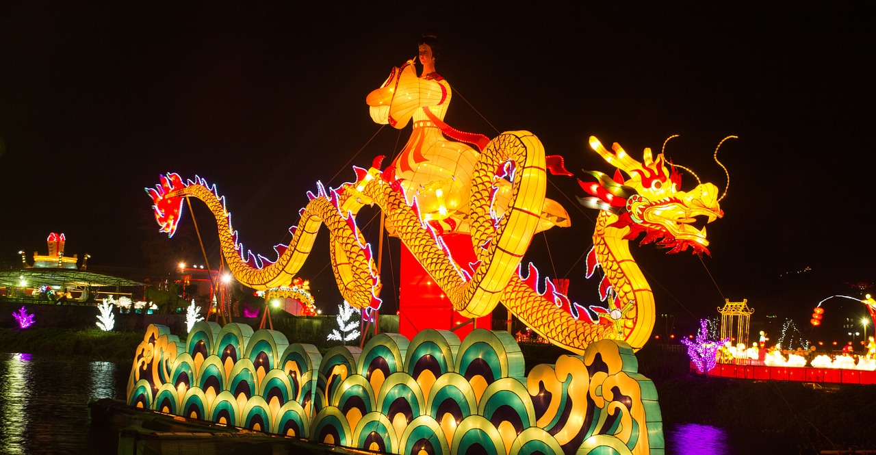 lantern festival night view free pictures free photo