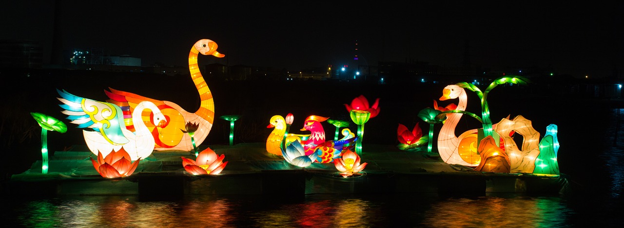 lantern festival night view free pictures free photo