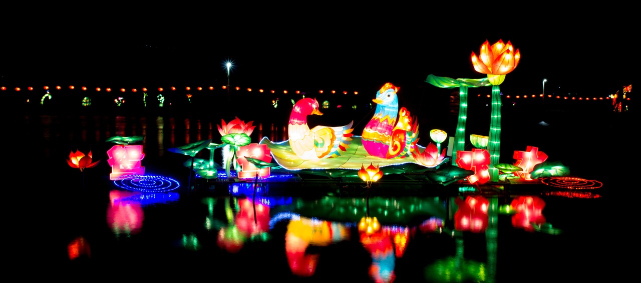 lantern festival night view free pictures free photo