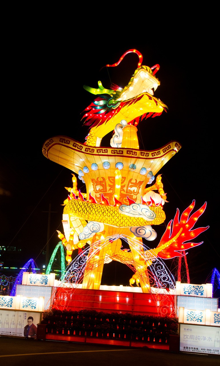 lantern festival night view free pictures free photo