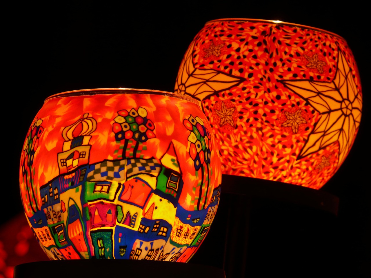 lanterns lighting light free photo