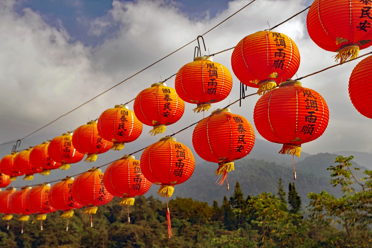 lanterns  colorful  taiwan free photo